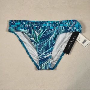 LA BLANCA Mid Rise Hipster Swimsuit Bikini Bottom, 8